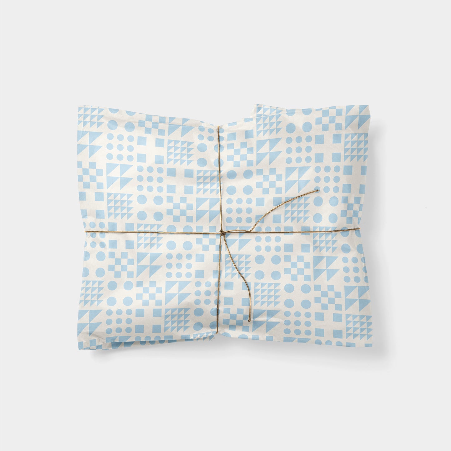 Geo Blocks Pale Blue Gift Wrap II