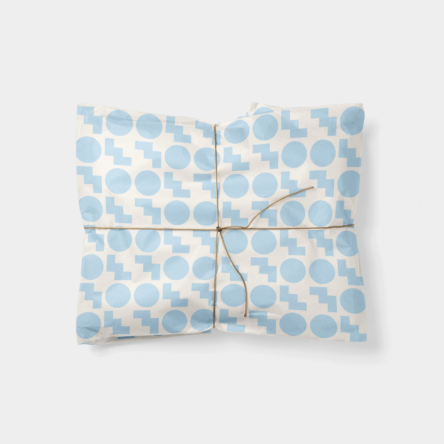 Geo Blocks Pale Blue Gift Wrap