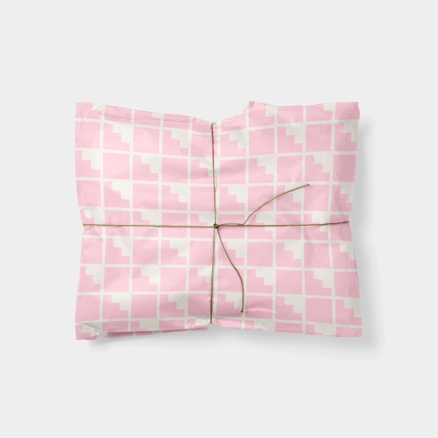 Geo Blocks Pink Gift Wrap