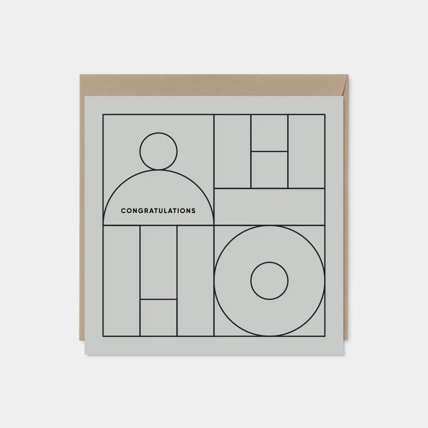 Geo Modern Line Art Card II, Minimal