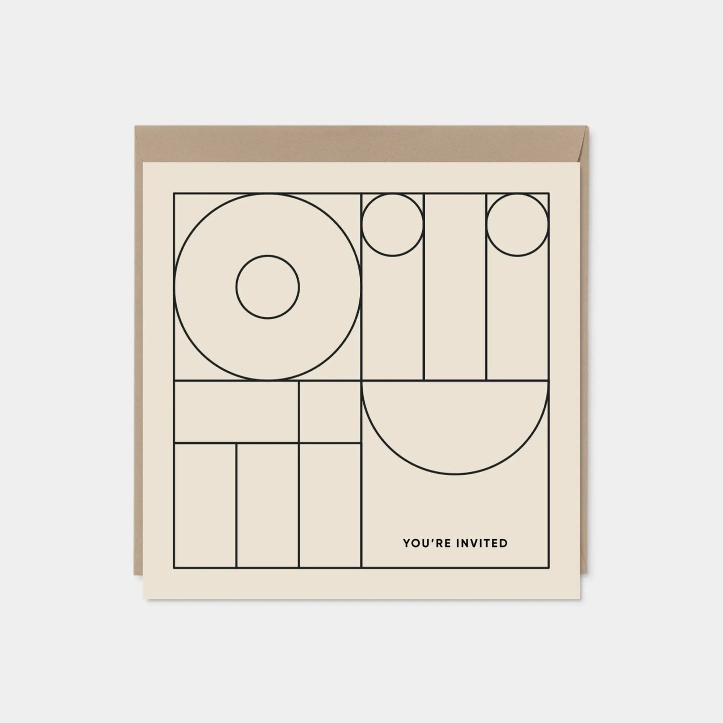 Geo Modern Line Art Card II, Minimal