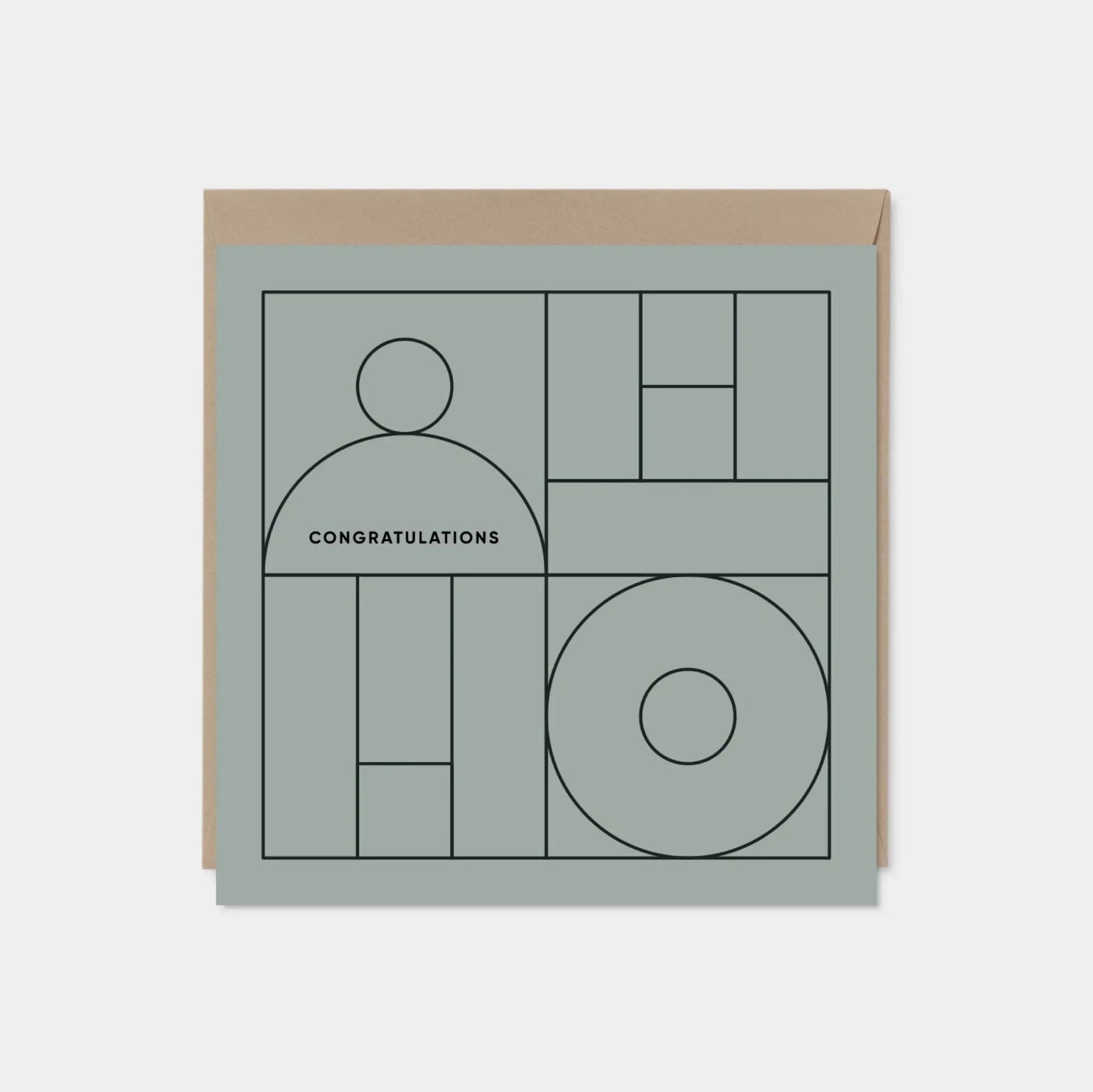 Geo Modern Line Art Card III, Minimal