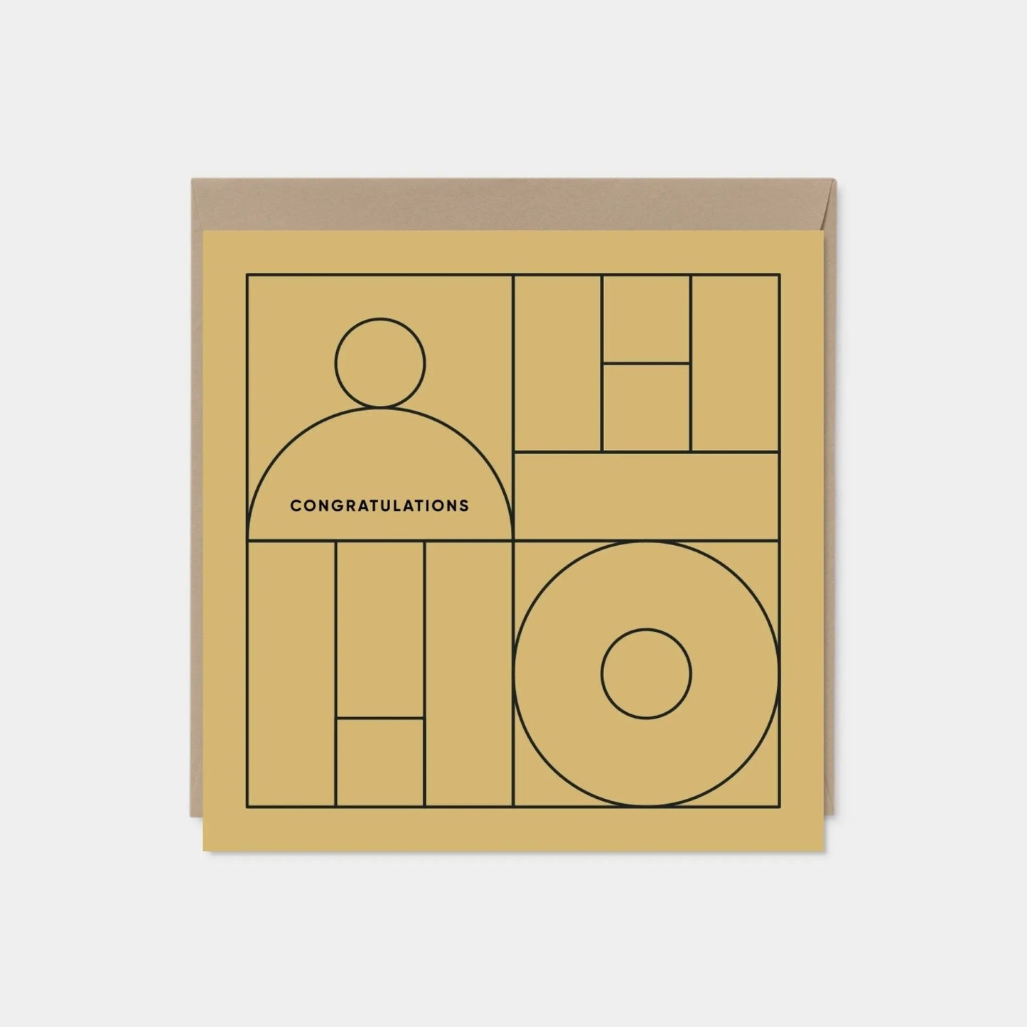 Geo Modern Line Art Card IV, Minimal