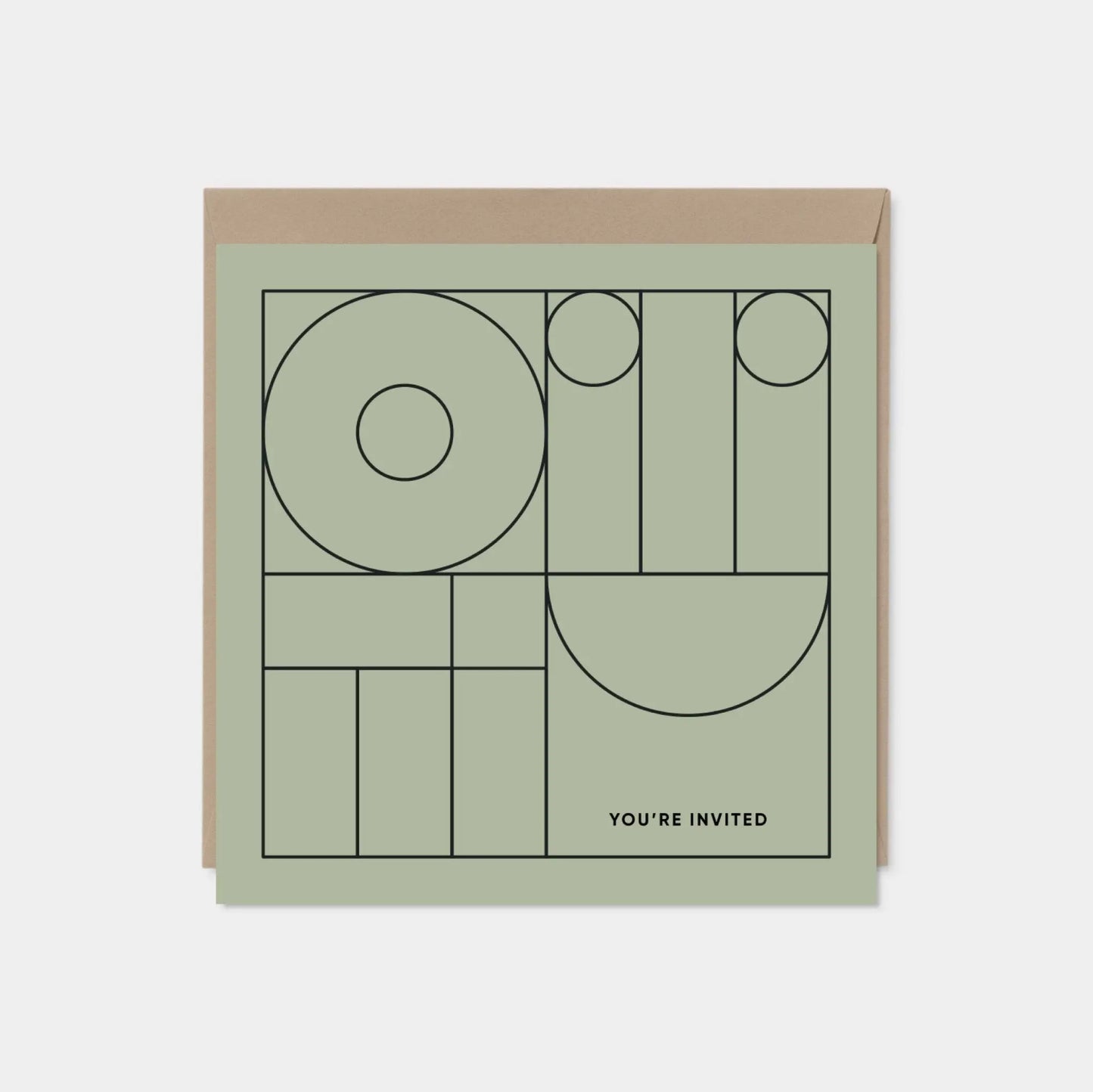 Geo Modern Line Art Card V, Minimal