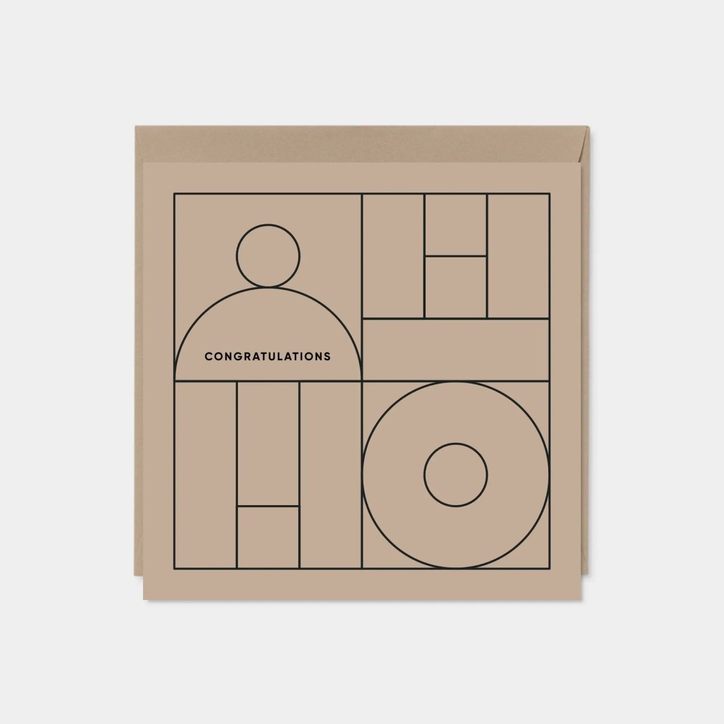 Geo Modern Line Art Card VI, Minimal