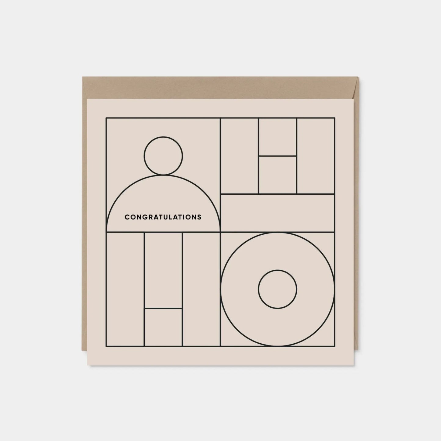 Geo Modern Line Art Card VII, Minimal