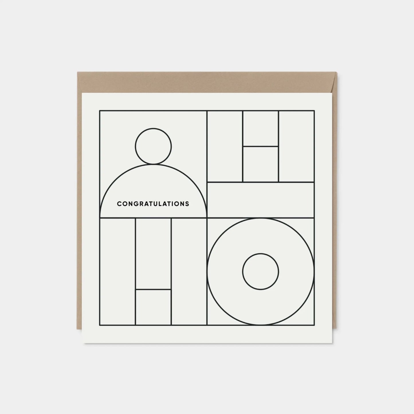 Geo Modern Line Art Card