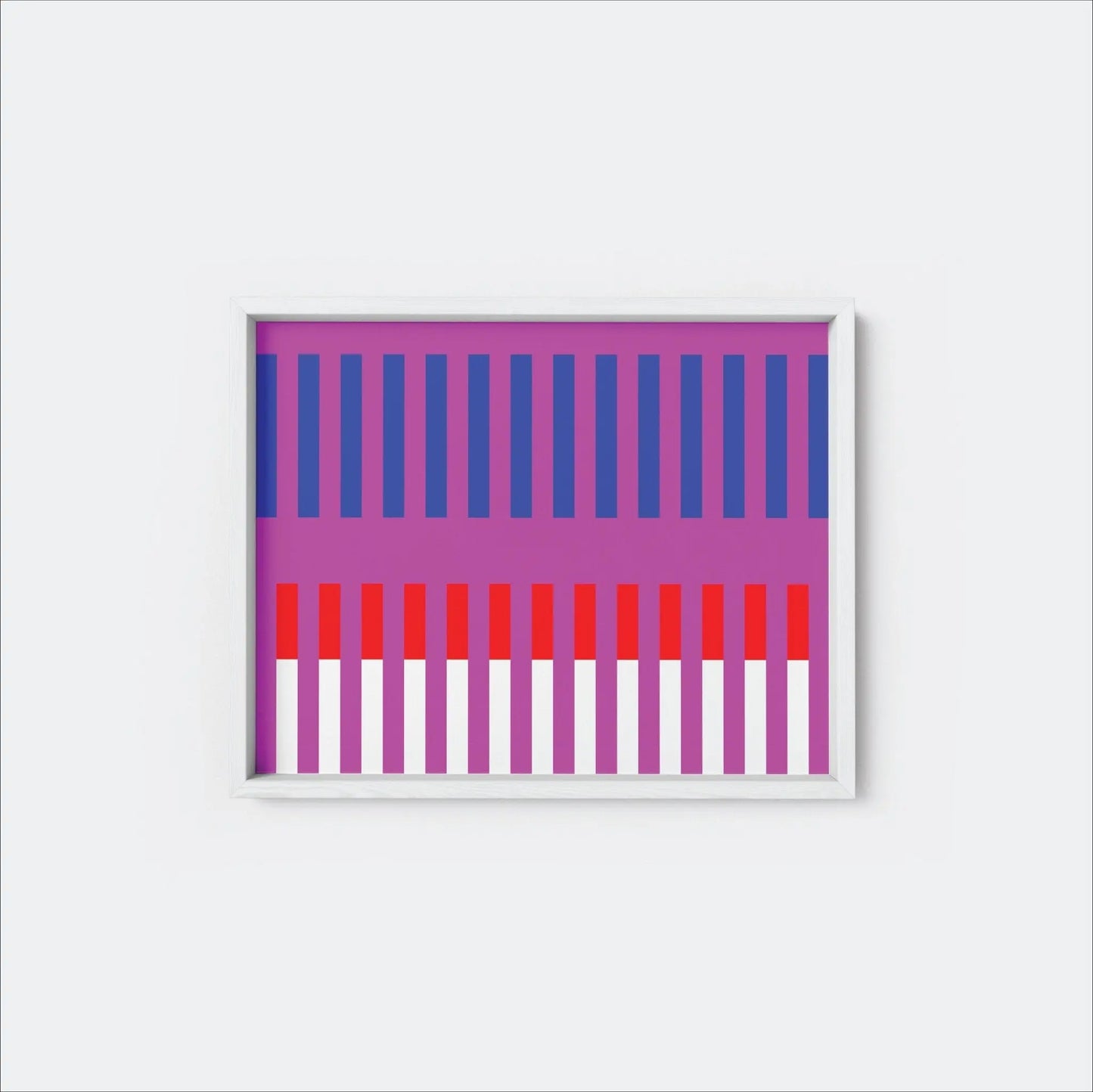 Geo Stripe Colorful Modern Art Print