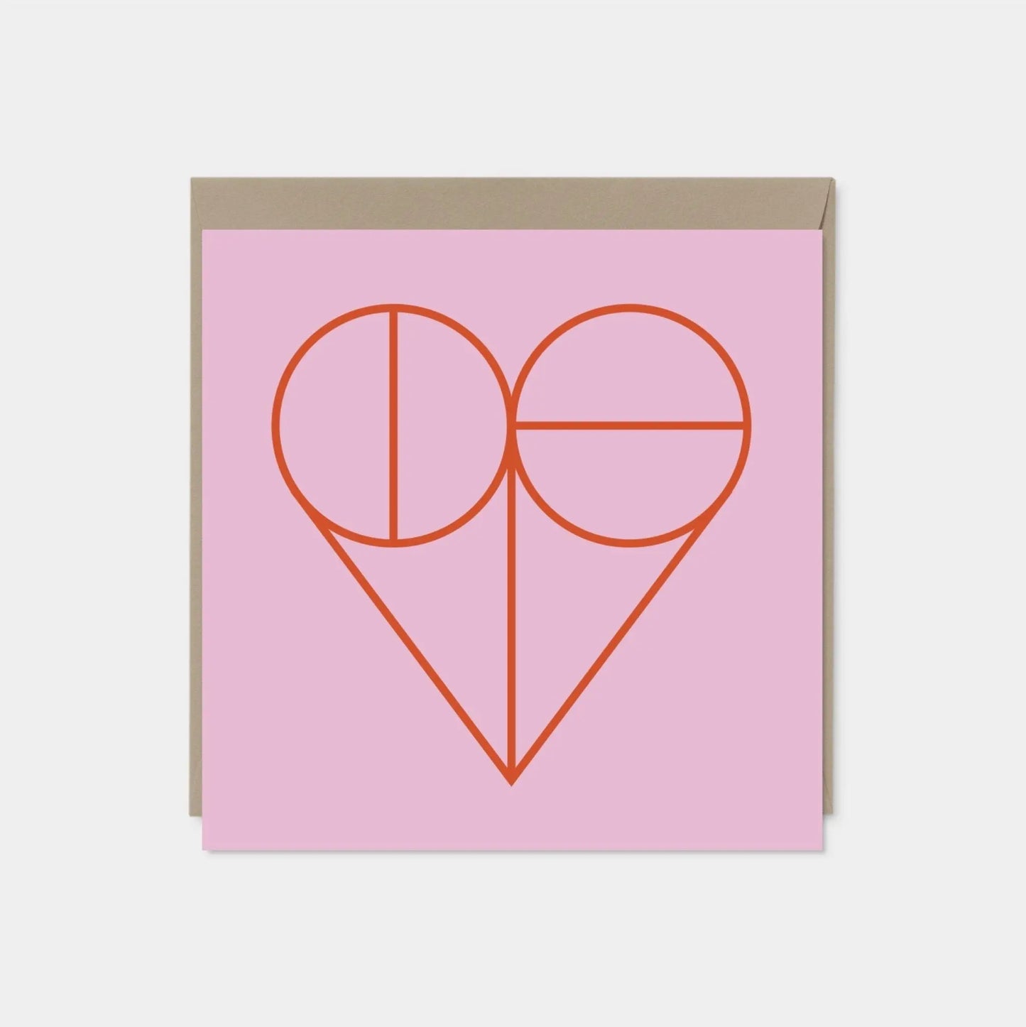 Geo Wire Outline Valentine's Day Card,