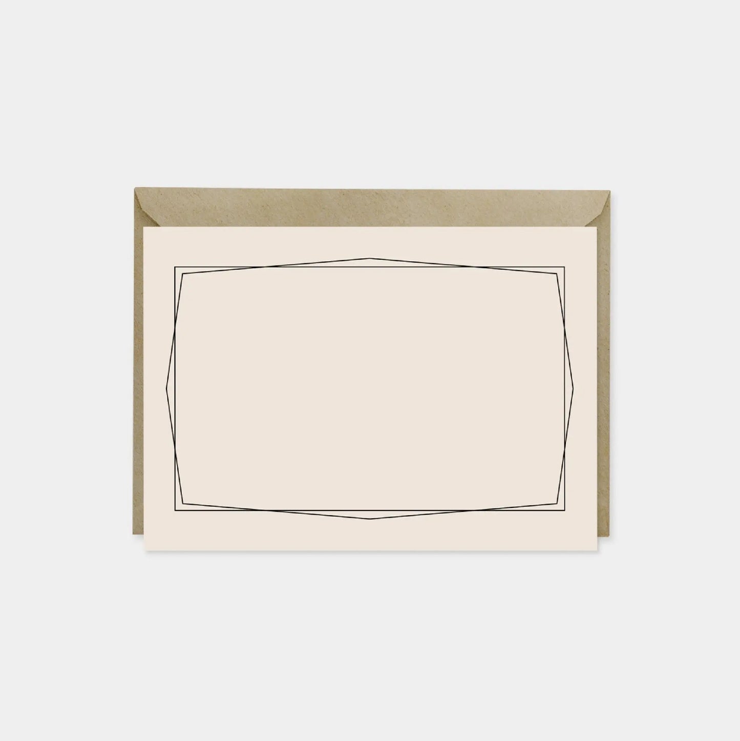 Geowire Peach Border Note Cards