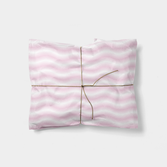 Pink Gradient Waves Gift Wrap
