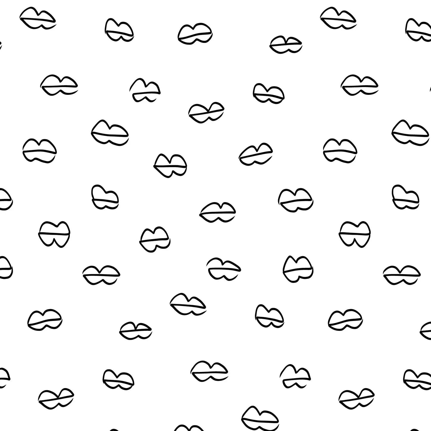 Handdrawn Lips Gift Wrap