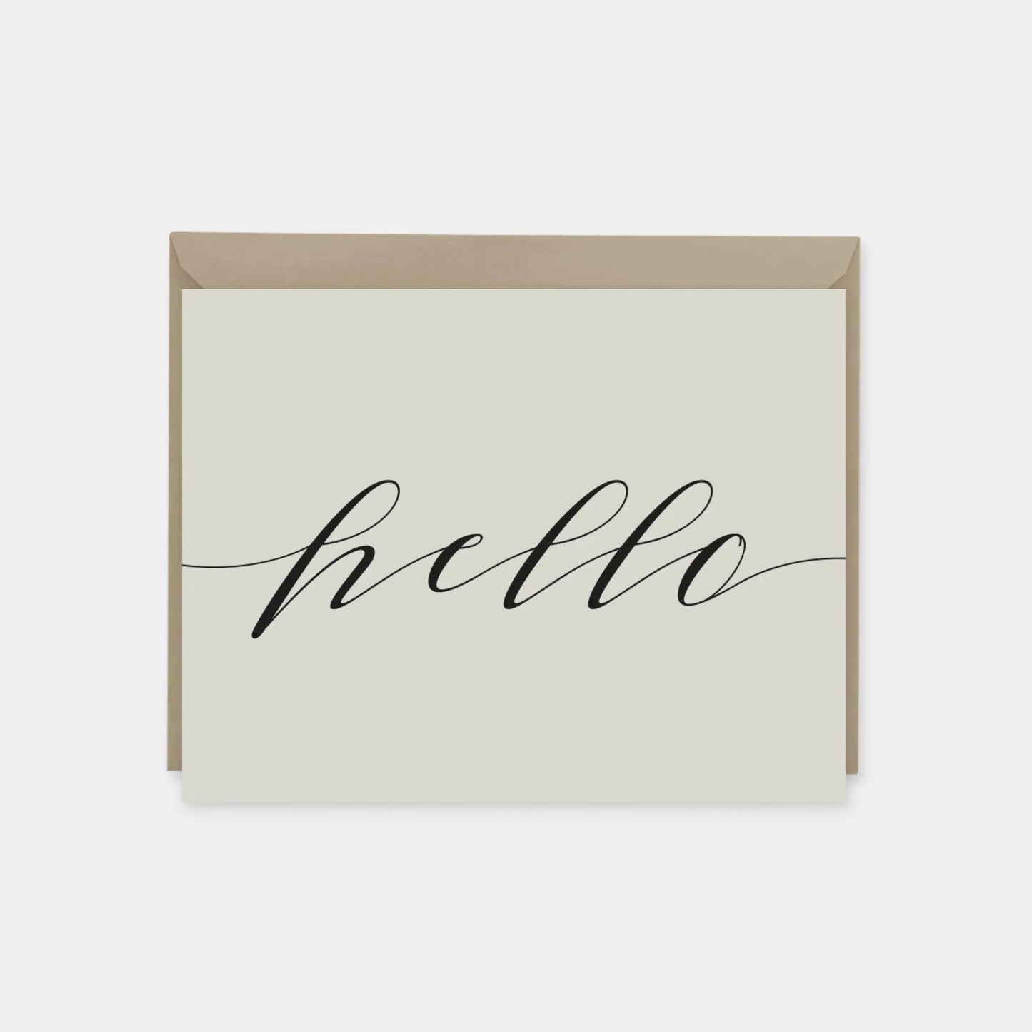 "Hello" Calligraphy Script Natural Card