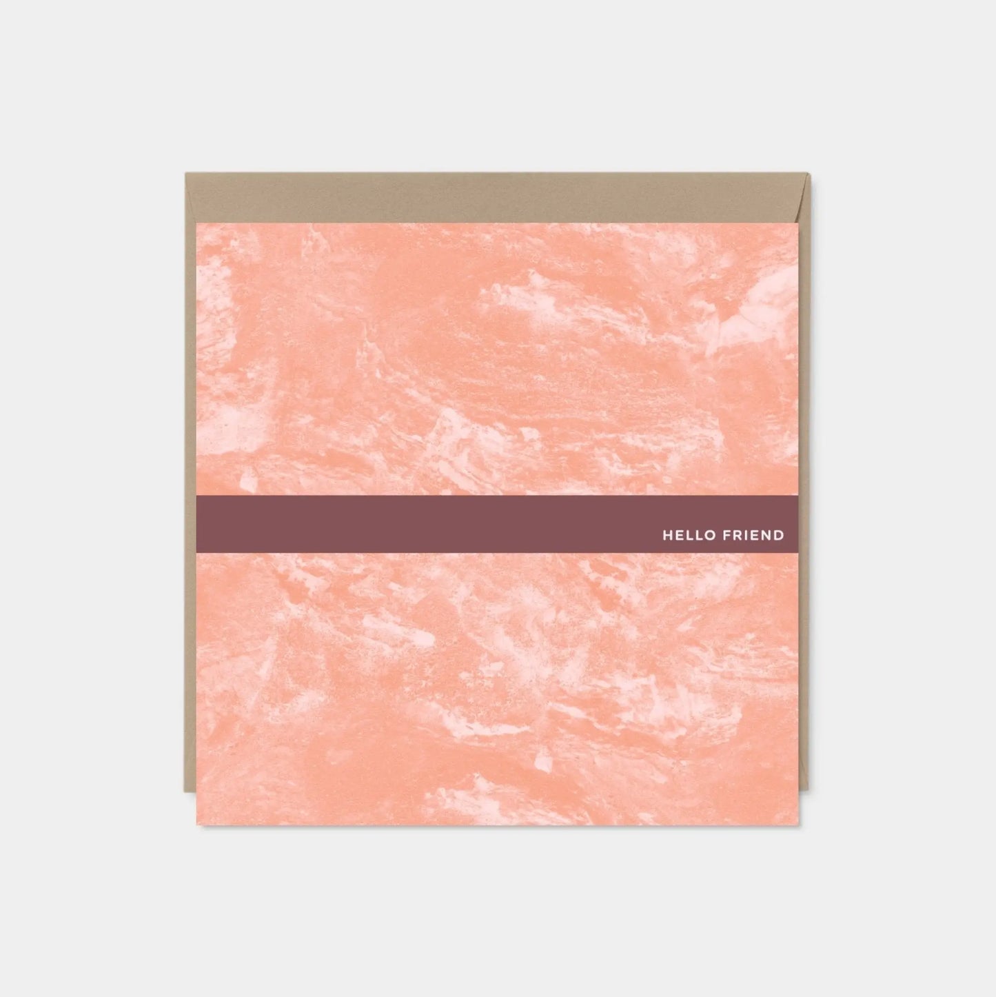 "Hello Friend" Card with Natural Texture