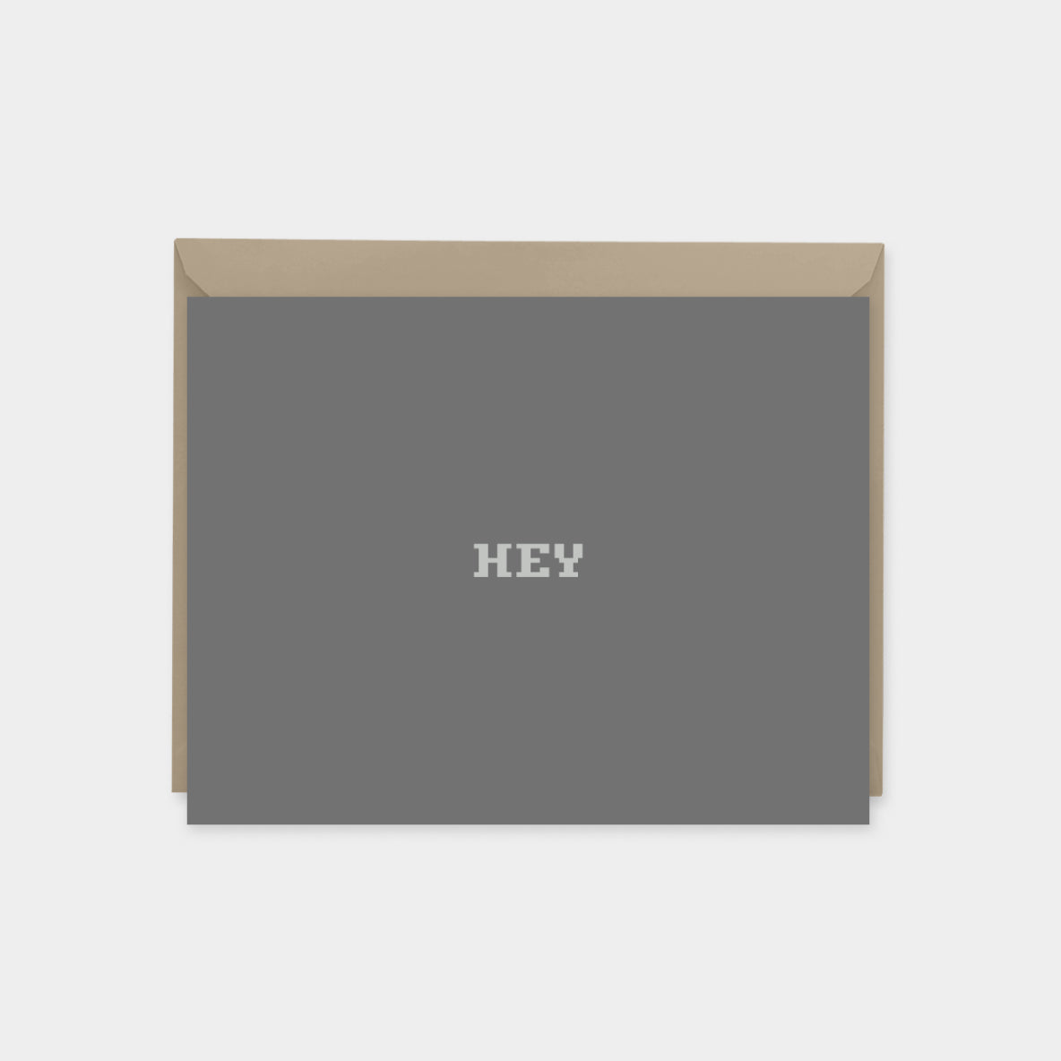 "HEY" Computer Monogram Note Card