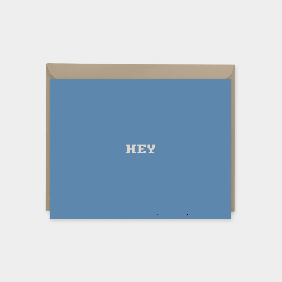 "HEY" Computer Monogram Note Card II