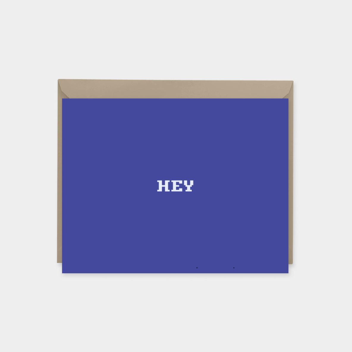 "HEY" Computer Monogram Note Card VI