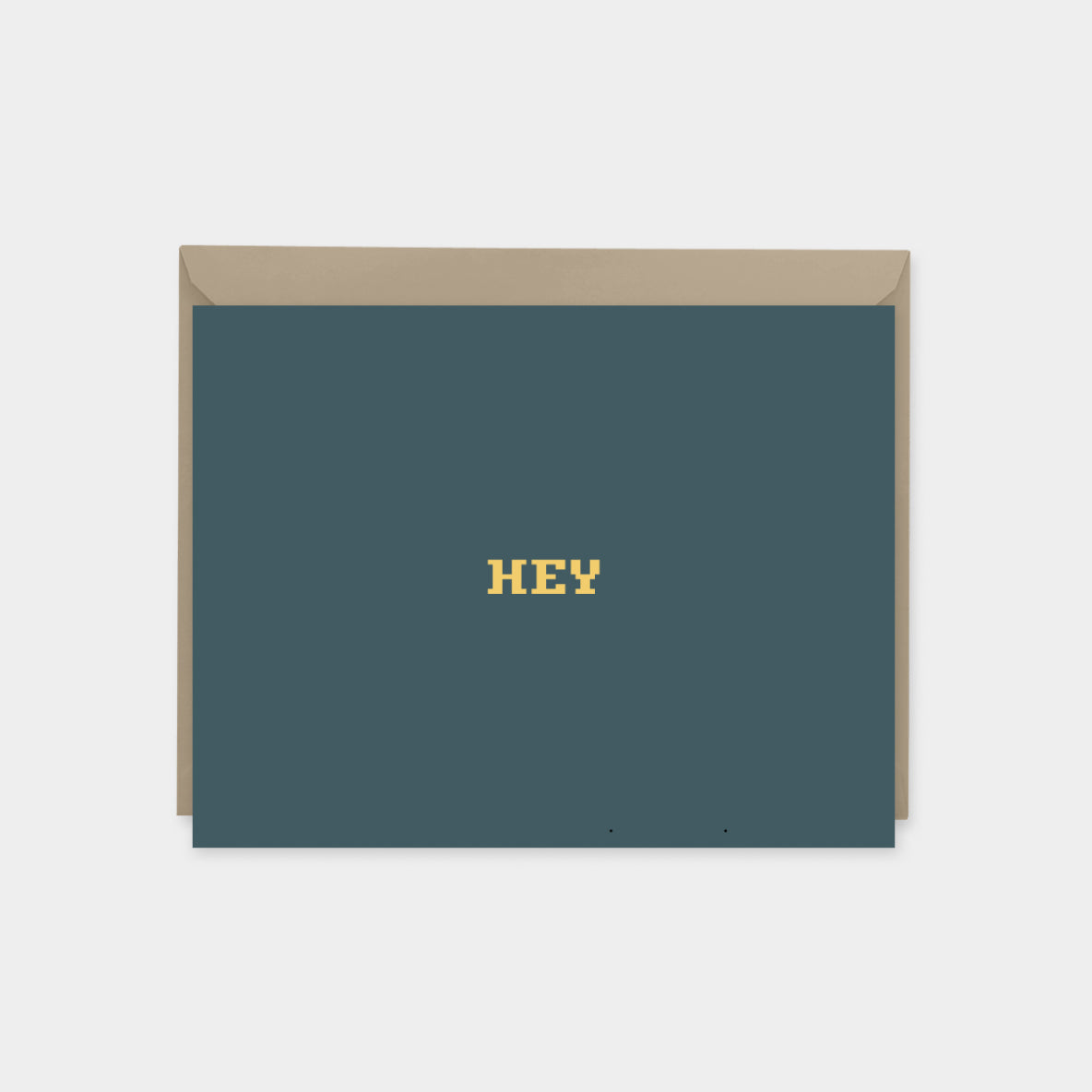 "HEY" Computer Monogram Note Card VII
