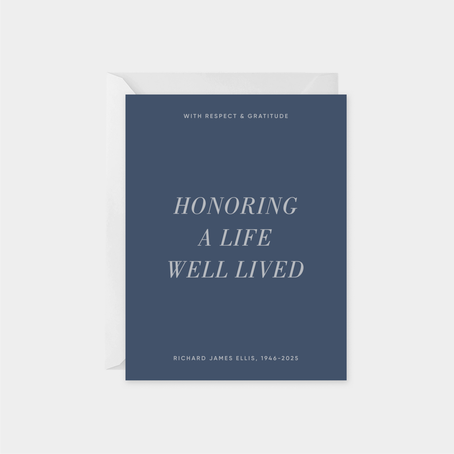 Honoring a Life Well Lived Card