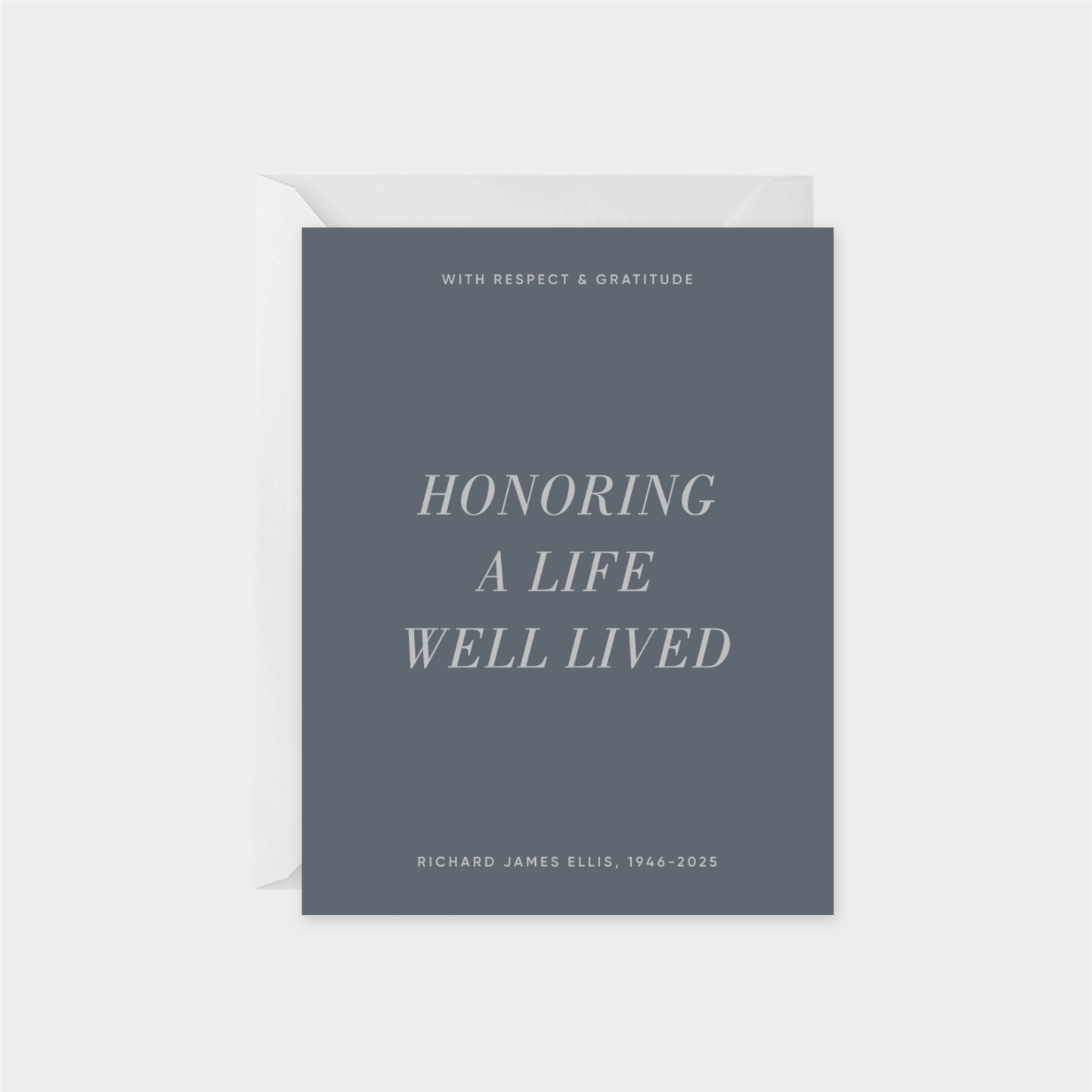 Honoring a Life Well Lived Card II