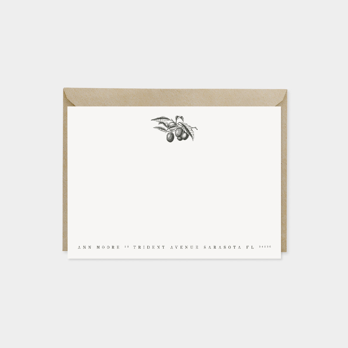 Kumquat Branch Botanical Note Cards
