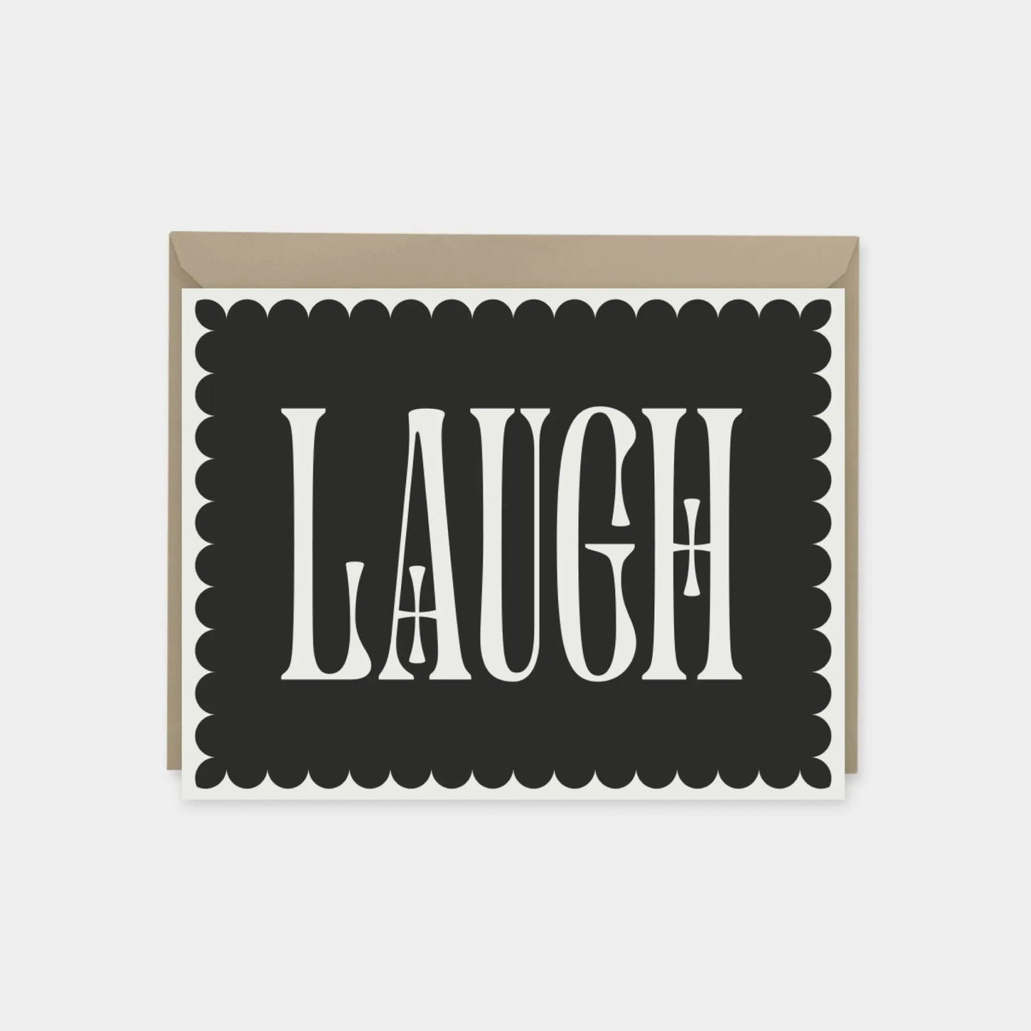 "Laugh" Decorative Typography Card