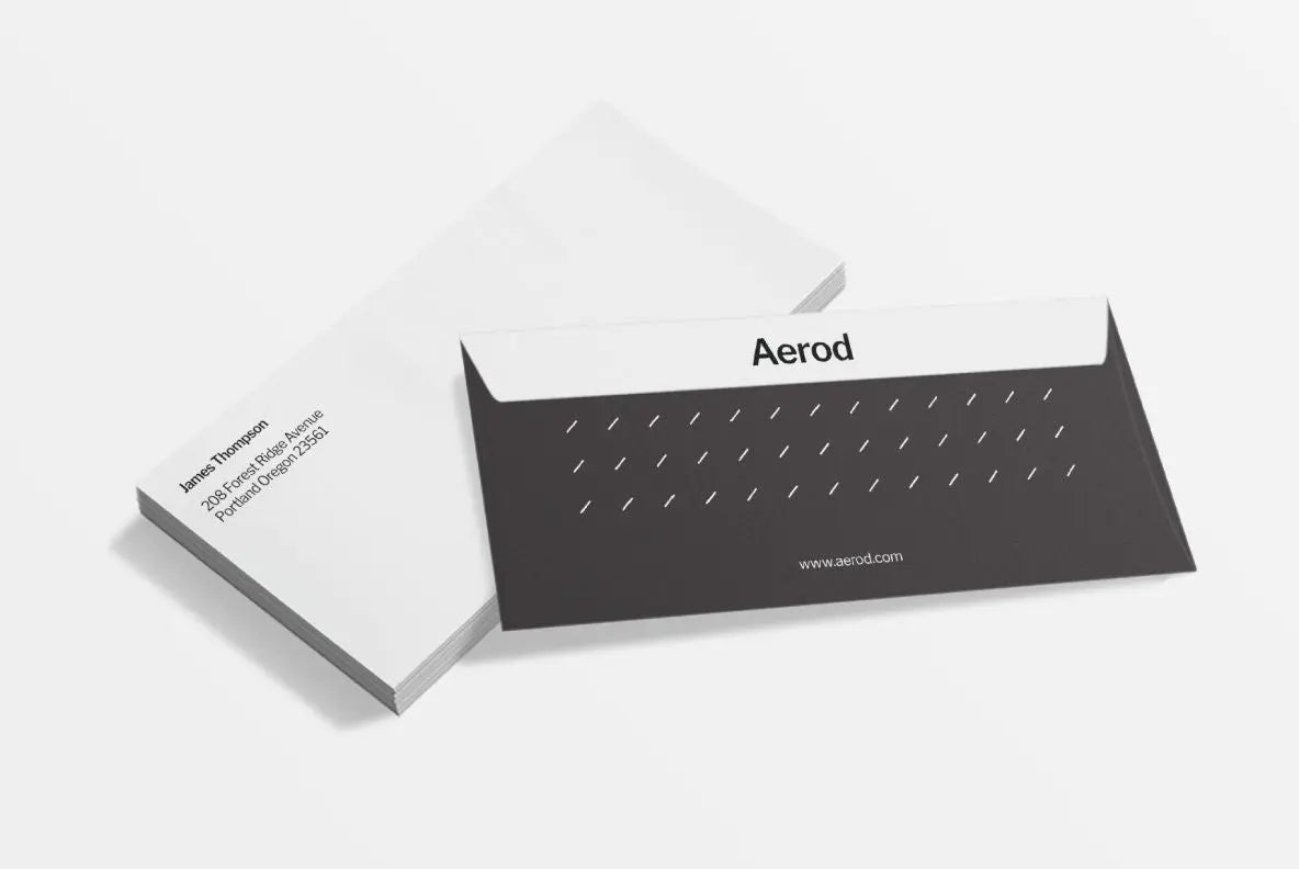 Minimal Diagonal Dash Black & White Stationery