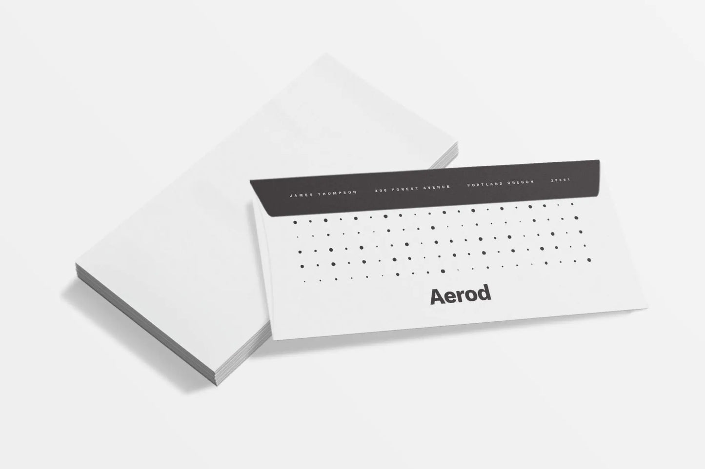 Minimal Dots Black & White Stationery