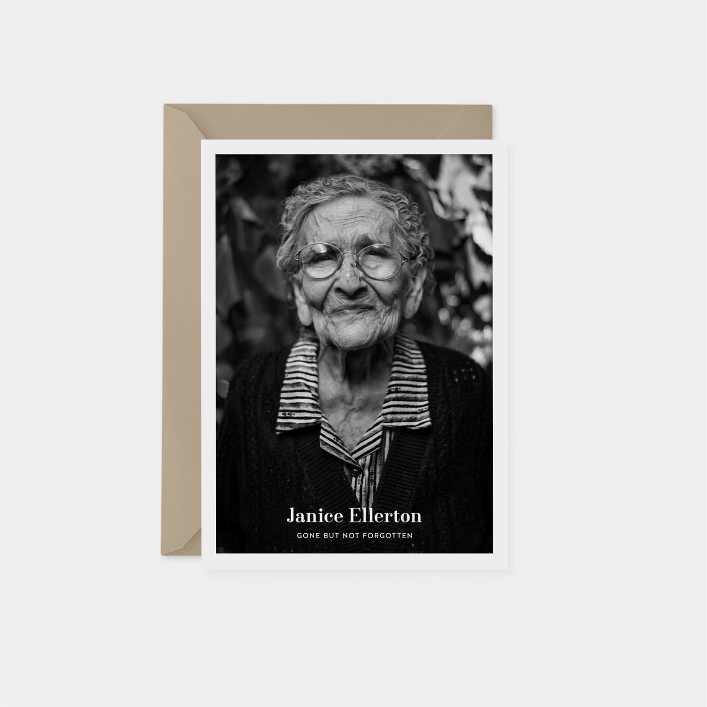 Minimal Modern Photo Remembrance Card