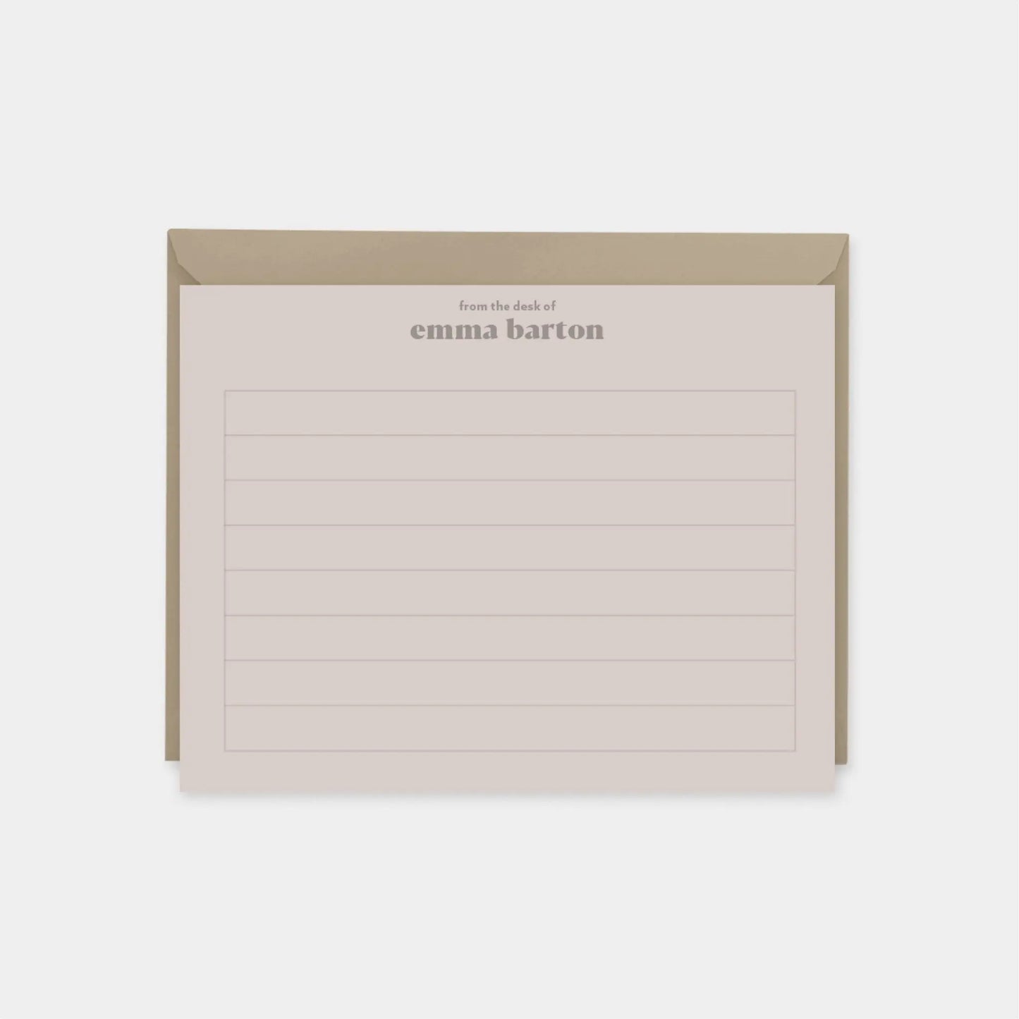 Modern Lined Personalized Note Cards II