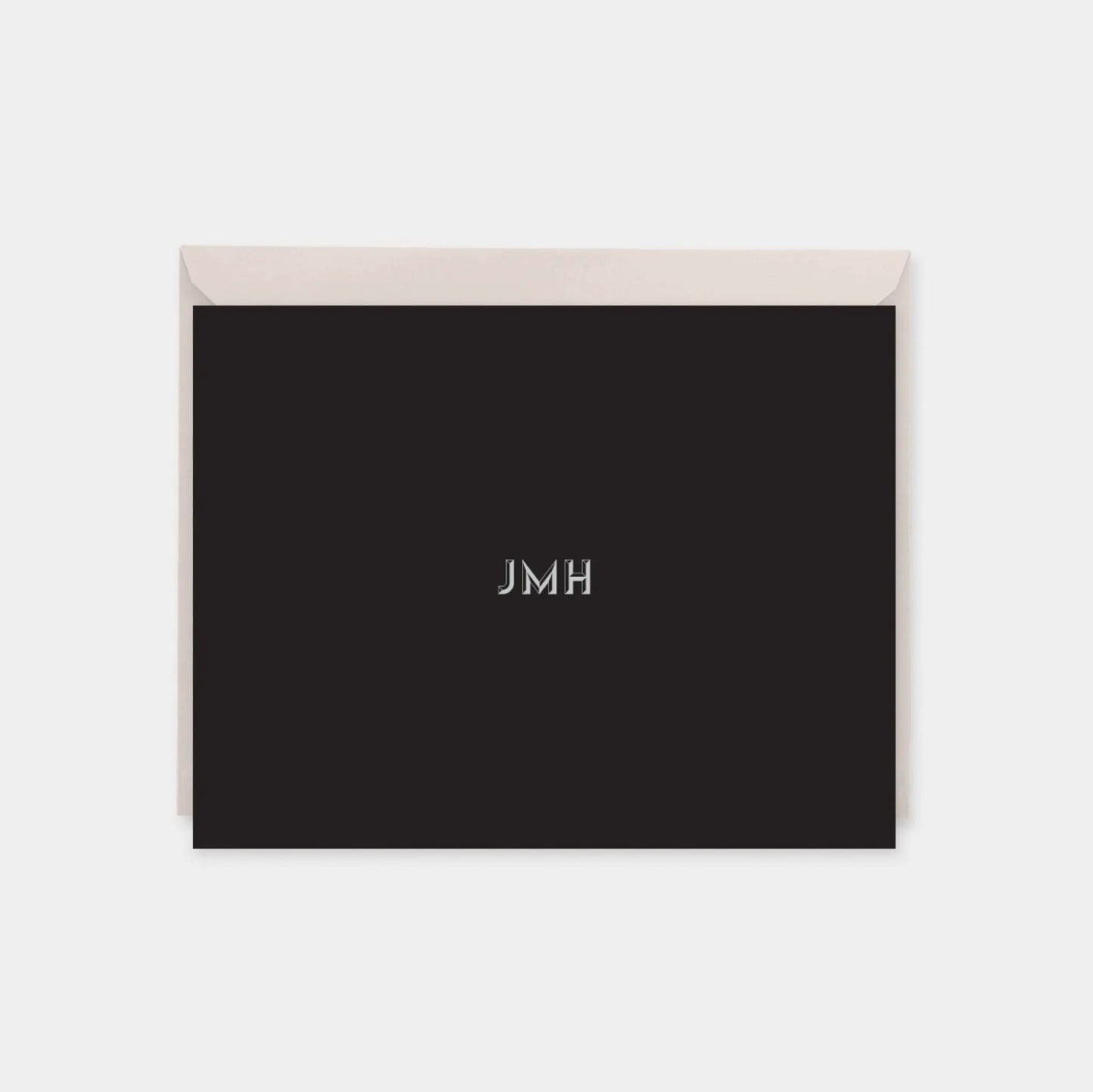 Monogram Note Cards with Beveled Type II