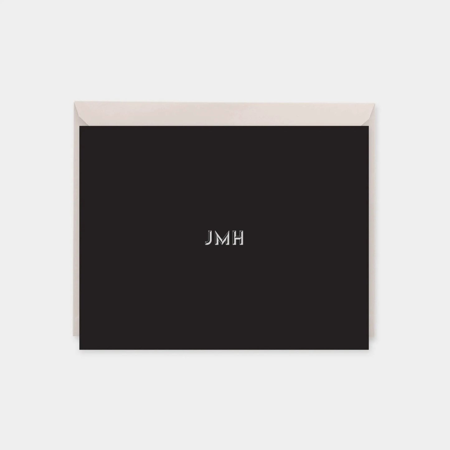 Monogram Note Cards with Beveled Type IV