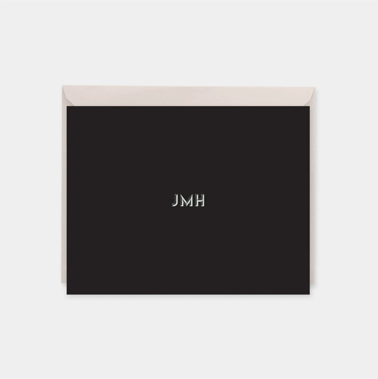 Monogram Note Cards with Beveled Type VI