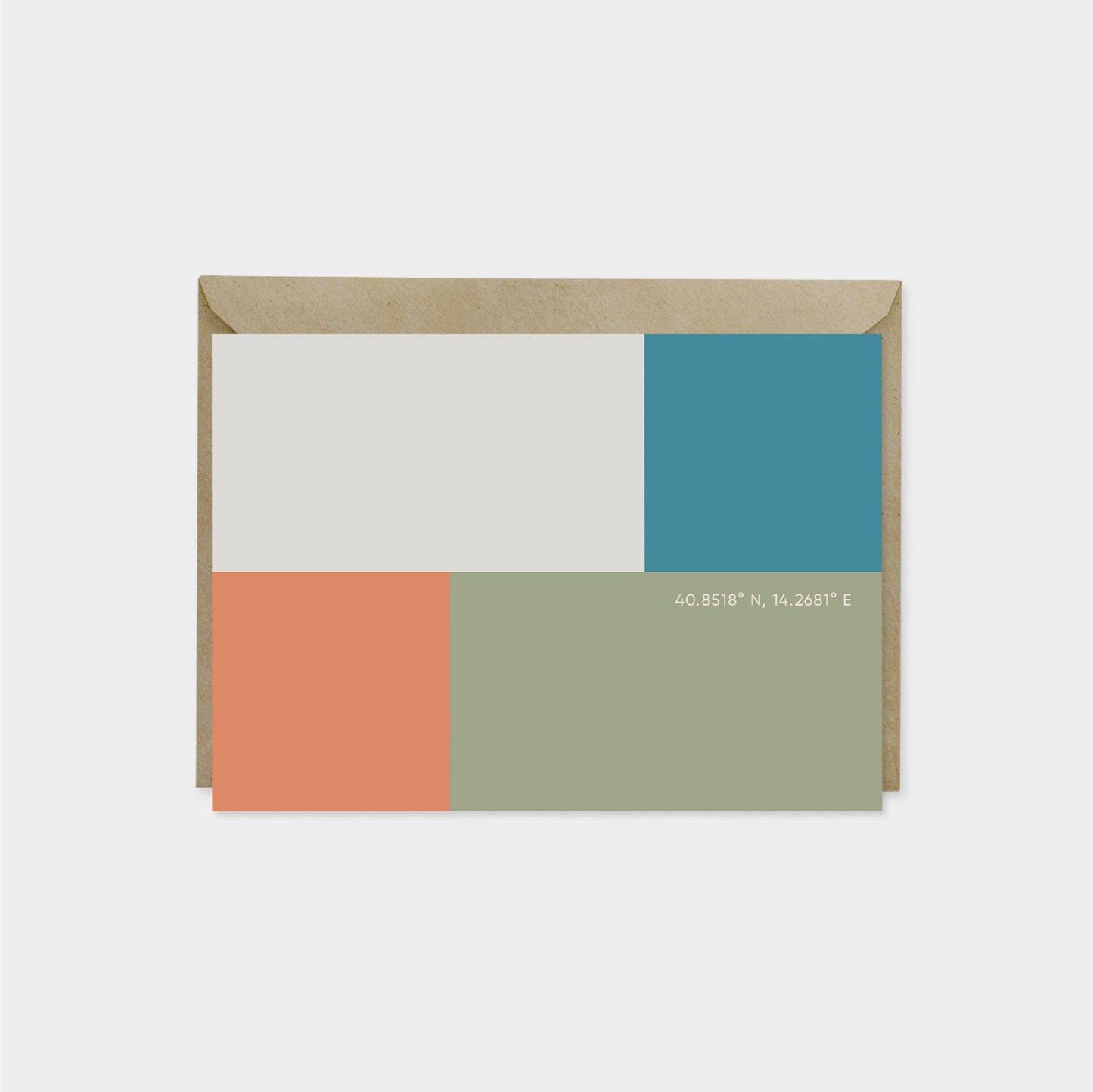 Naples Italy Color Coordinates Travel Card