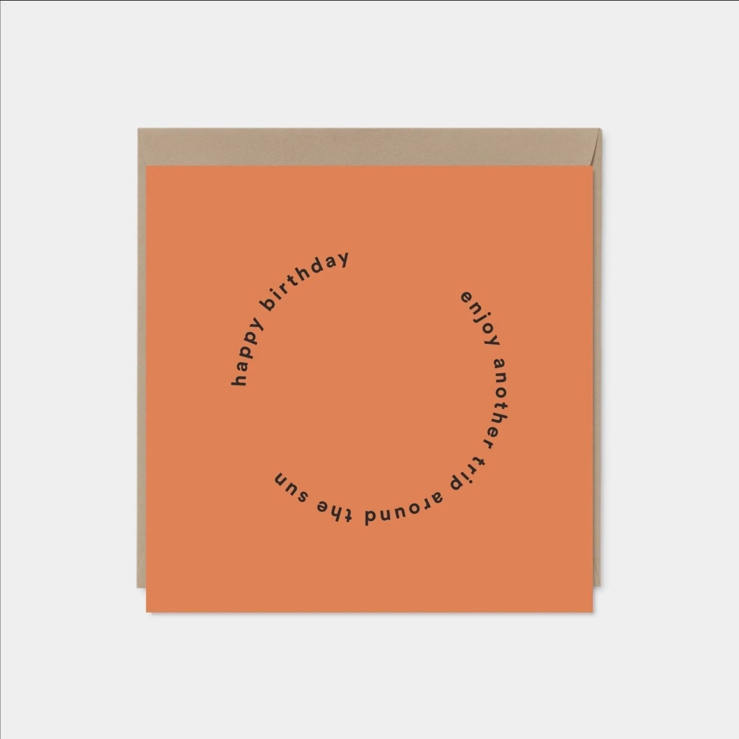 Orange "Another Trip Around the Sun" Birthday Card