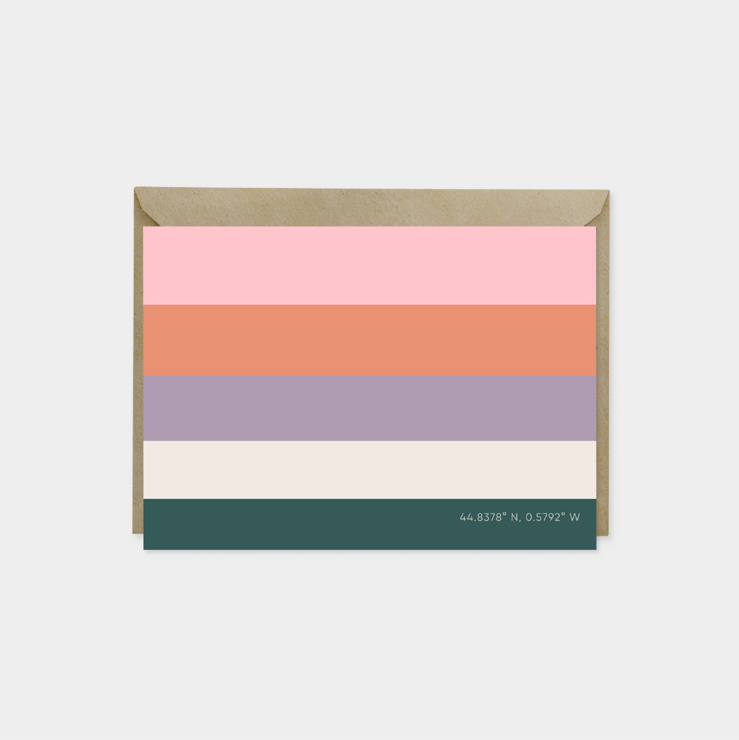 Paris France Color Coordinates Travel Card