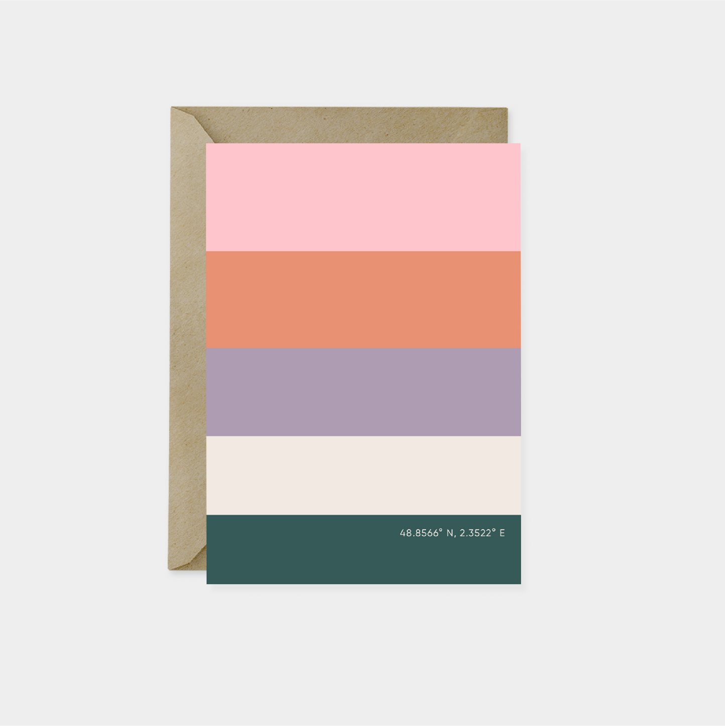 Paris France Color Coordinates Travel Card II