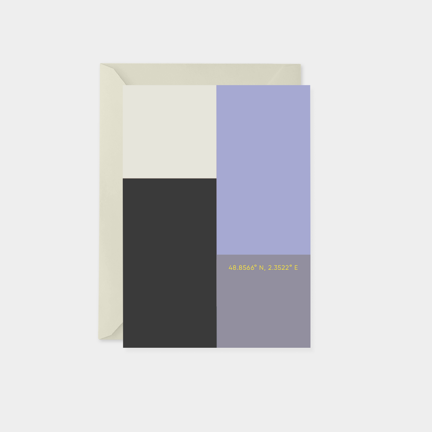 Paris France Color Coordinates Travel Card III