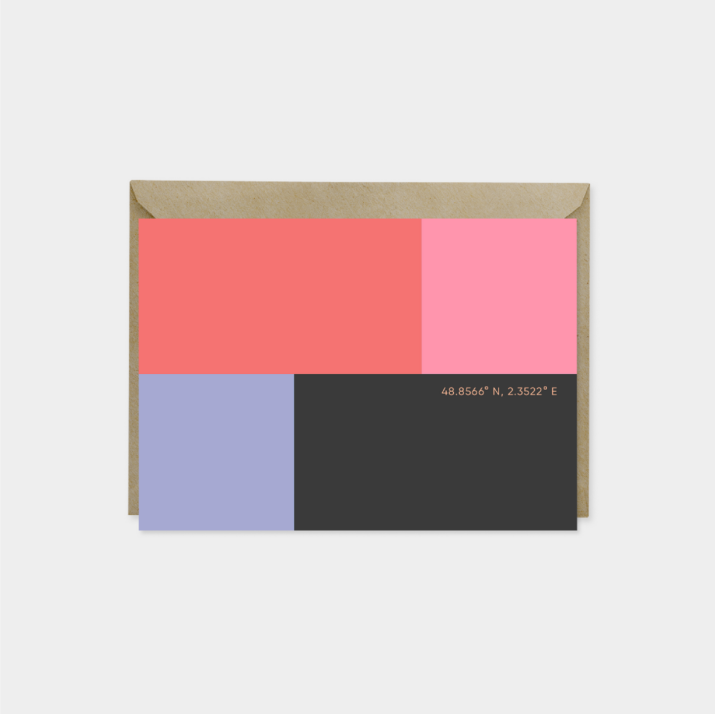 Paris France Color Coordinates Travel Card IV