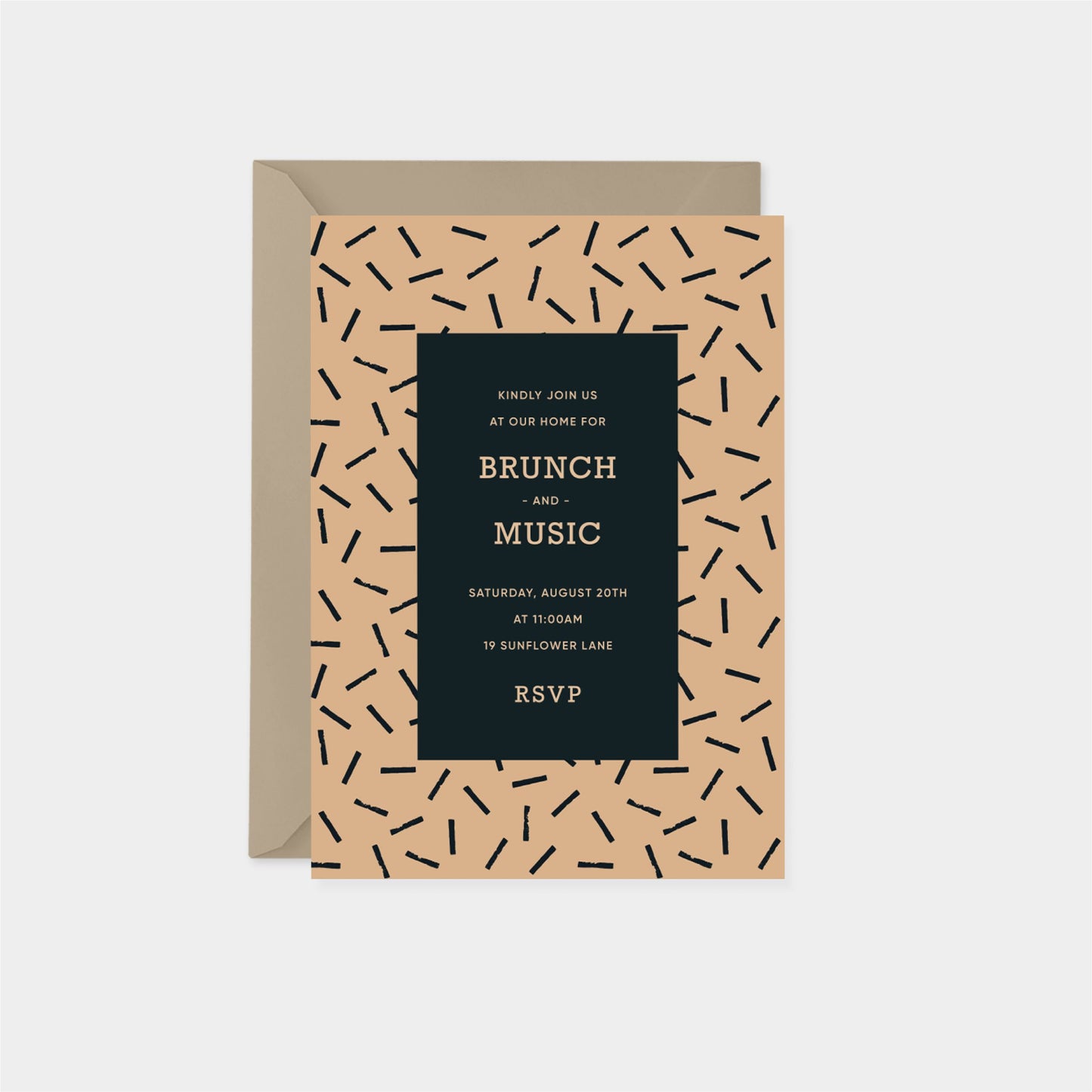 Pattern Border Brunch Invitation II