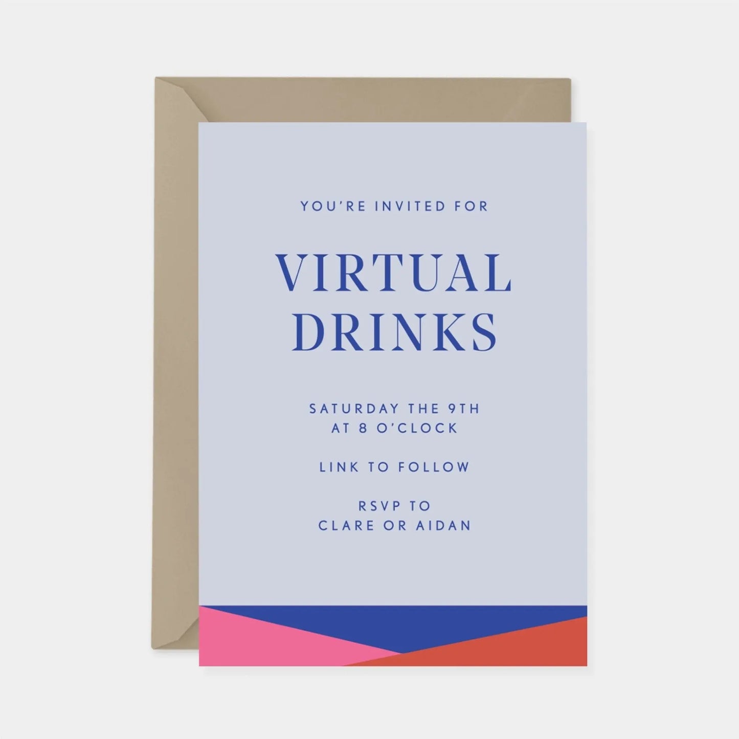 Periwinkle Color Block Event Invitation