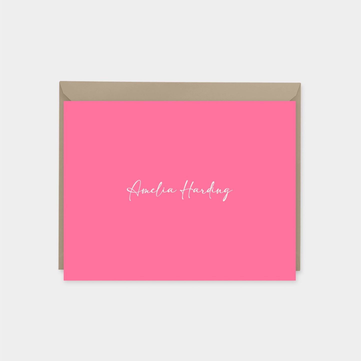 Pink Script Note Cards