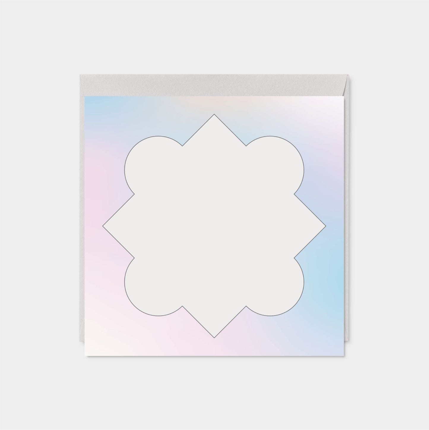 Quatrefoil Gradient Ombre Square Card