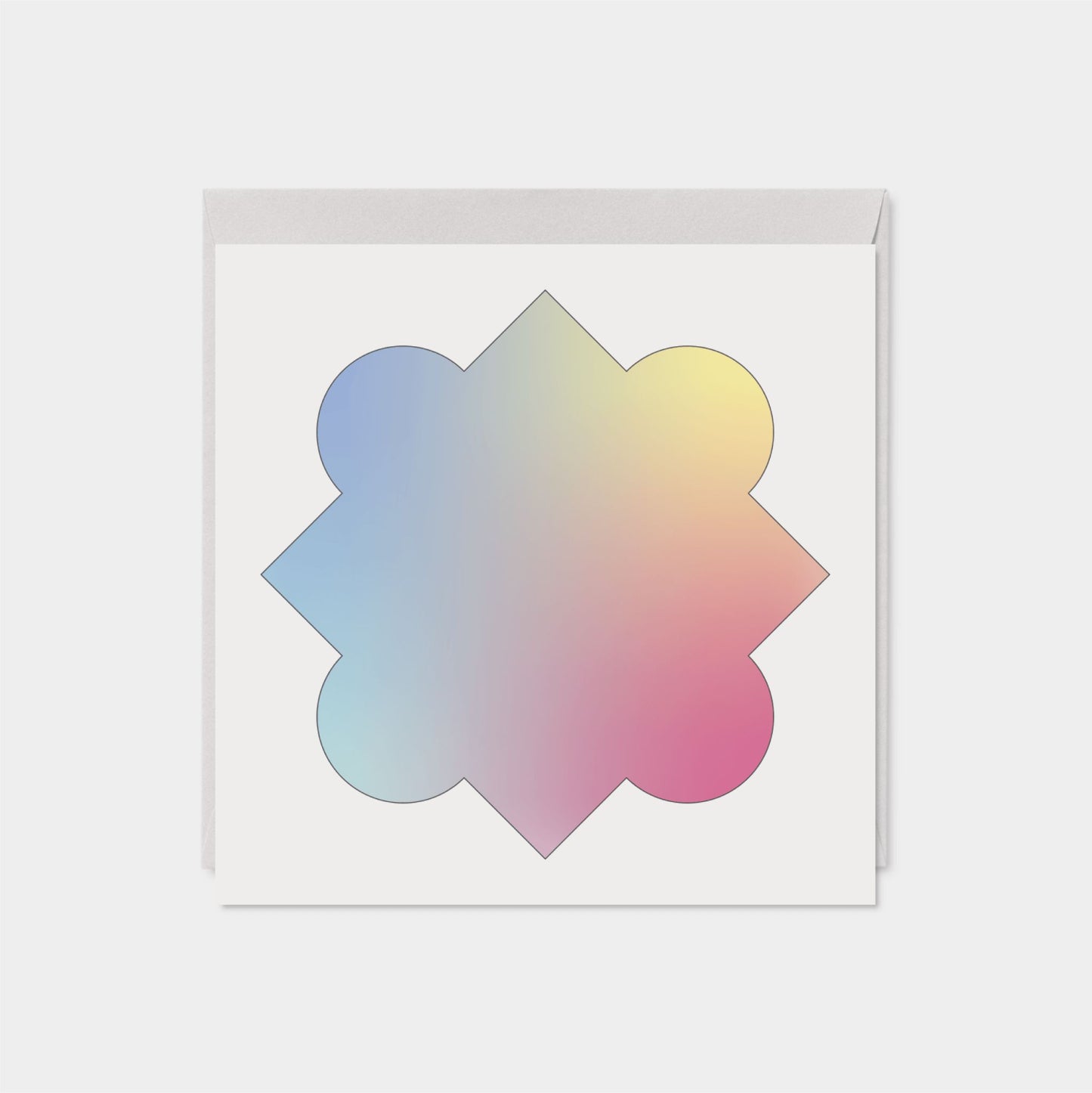 Quatrefoil Gradient Ombre Square Card II