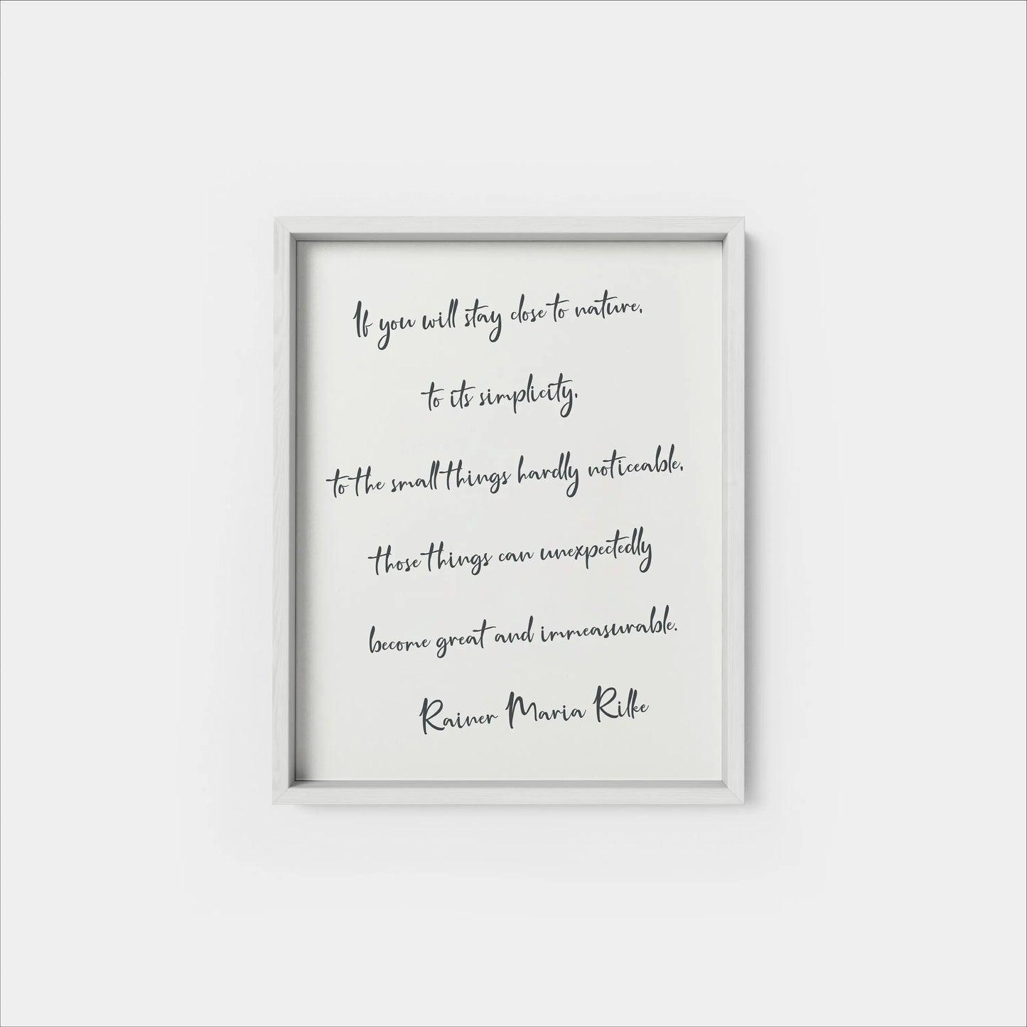 Quote Art Print, Rilke Quote