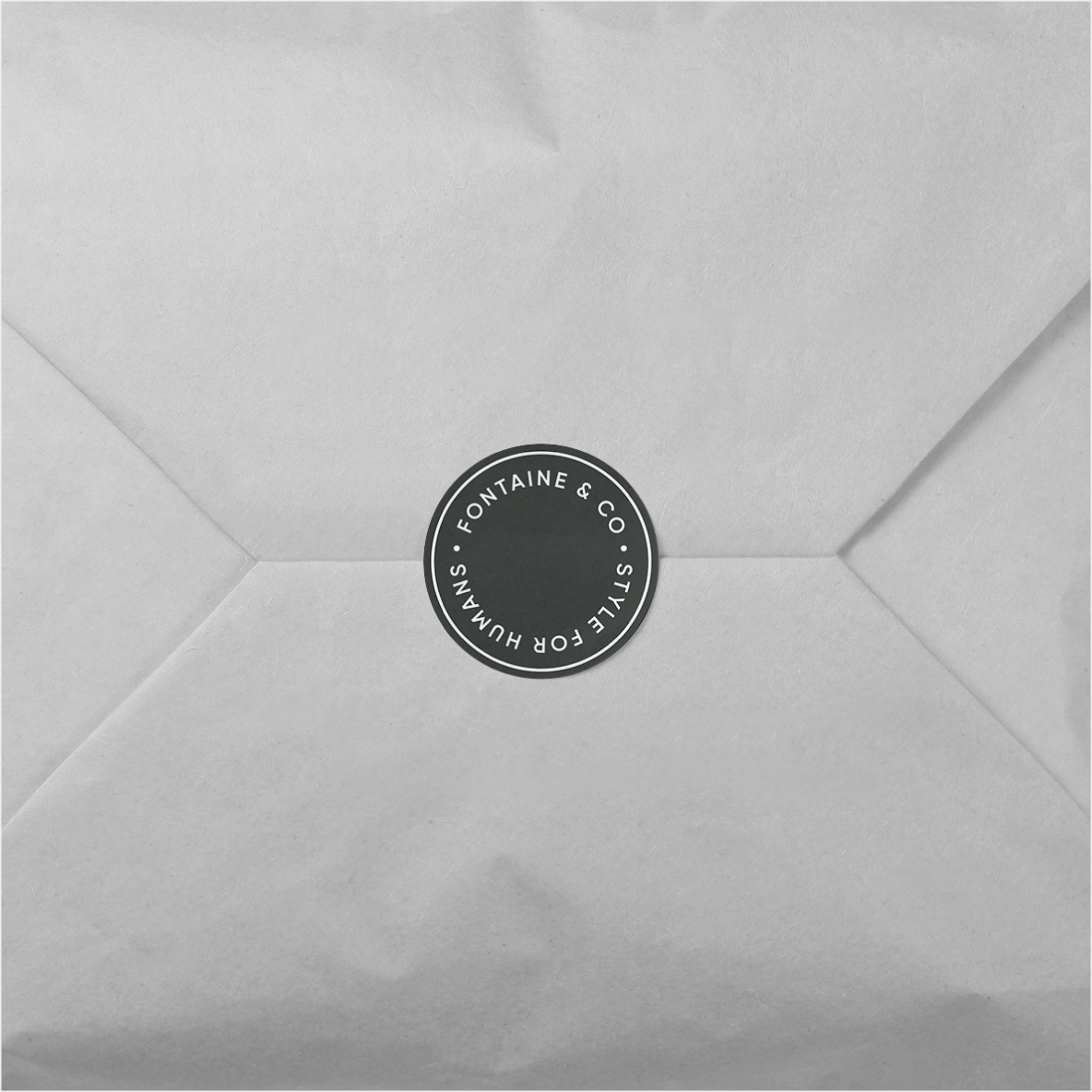 Black Circle Type Round Sticker