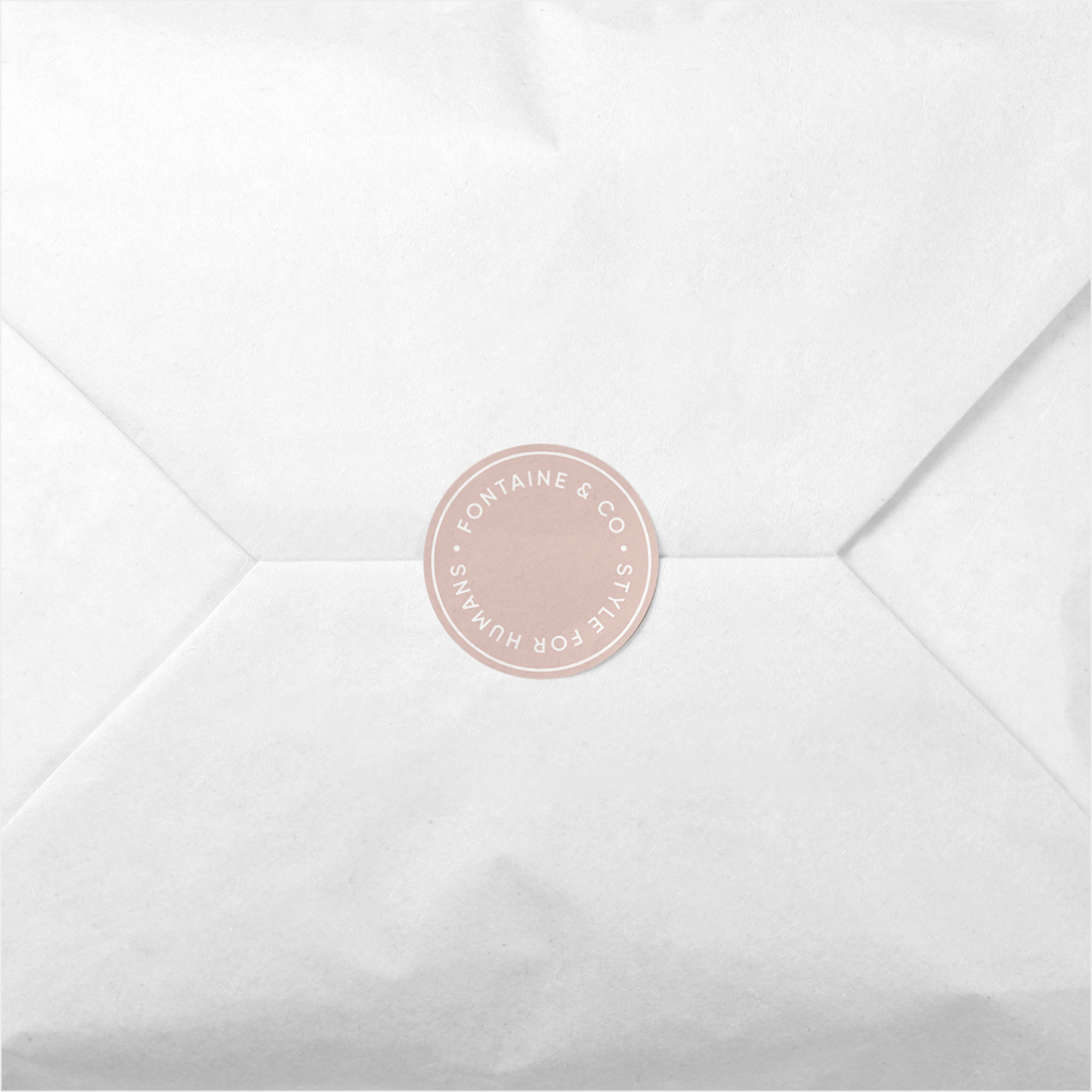 Pink Circle Type Round Sticker