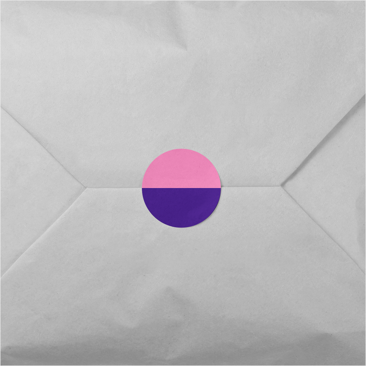 Color Block Round Sticker