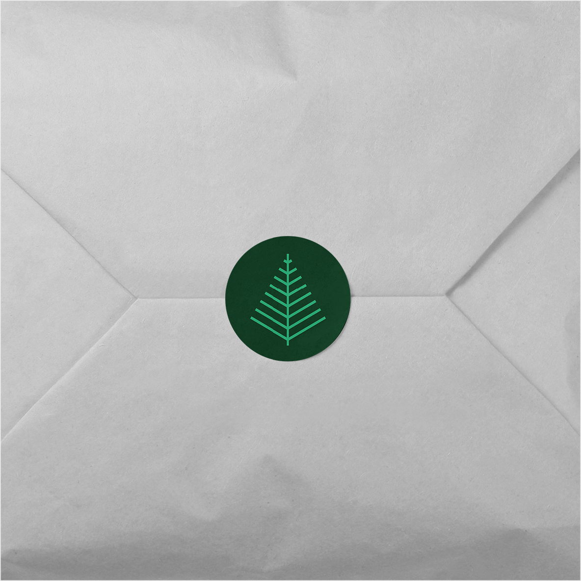 Holiday Tree Round Sticker