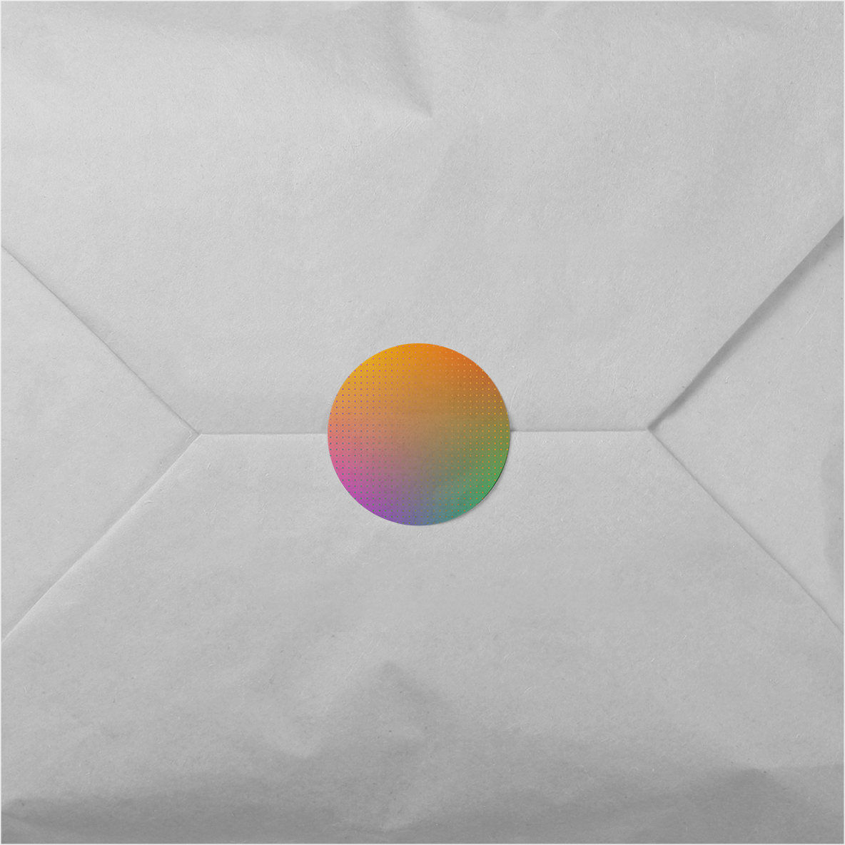 Dot Grid Gradient Round Sticker